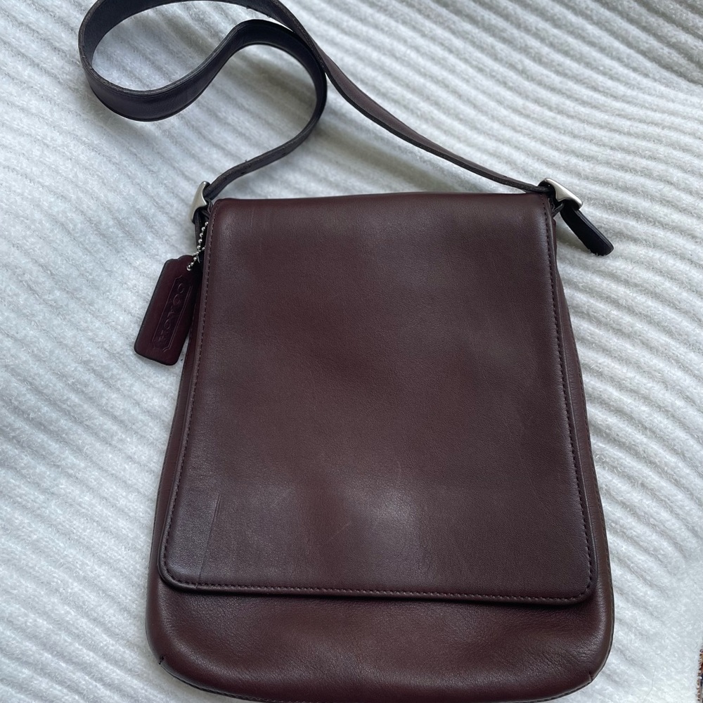Vintage Leather Coach Bag #9408 Dark Brown